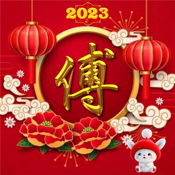 2024最新姓氏头像 过年新年好看的兔年2024姓氏头像图片