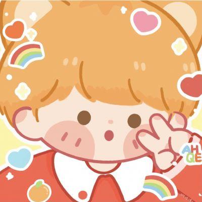 卡通可爱萌系情侣头像一对两张图片