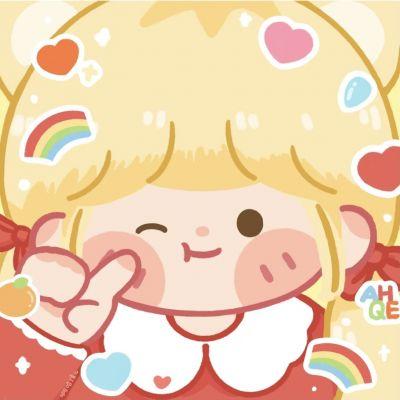 卡通可爱萌系情侣头像一对两张图片
