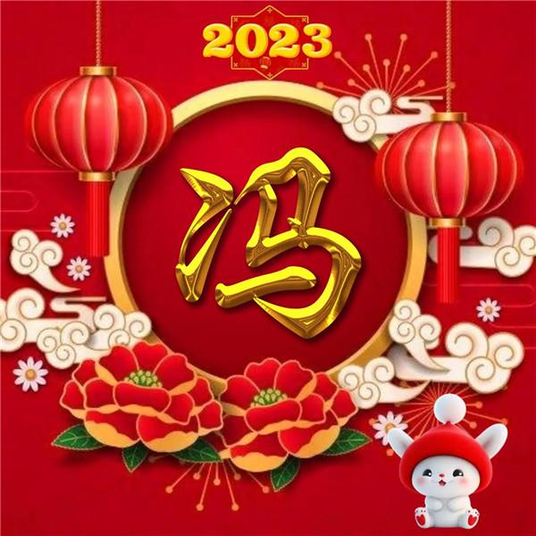 2024最新姓氏头像 过年新年好看的兔年2024姓氏头像图片