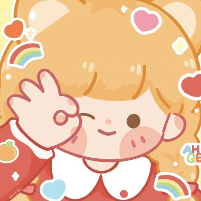 卡通可爱萌系情侣头像一对两张图片