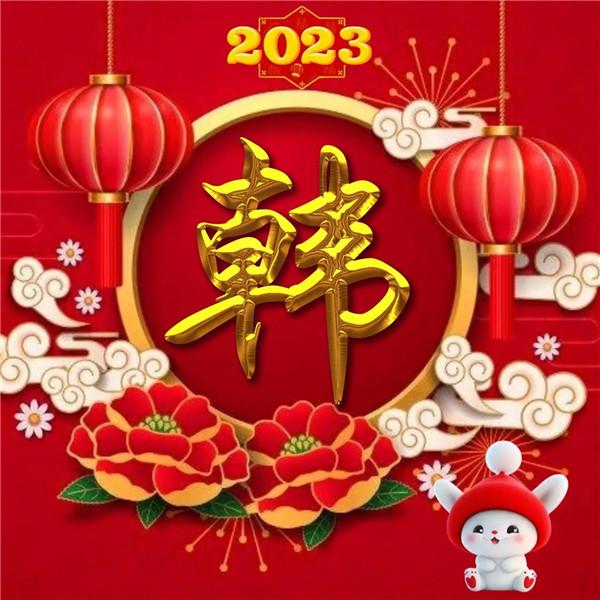 2024最新姓氏头像 过年新年好看的兔年2024姓氏头像图片