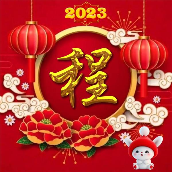 2024最新姓氏头像 过年新年好看的兔年2024姓氏头像图片