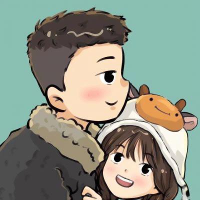 默然相爱情侣头像 一左一右的高清一生一世相爱情侣头像动漫图片