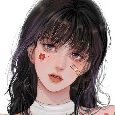 手绘情侣头像高冷型,高清一男一女的手绘情侣头像高冷高级图片