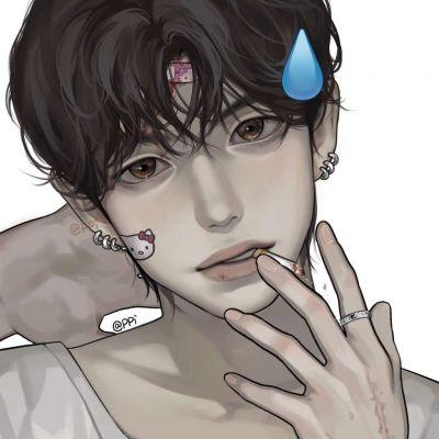 手绘情侣头像高冷型,高清一男一女的手绘情侣头像高冷高级图片