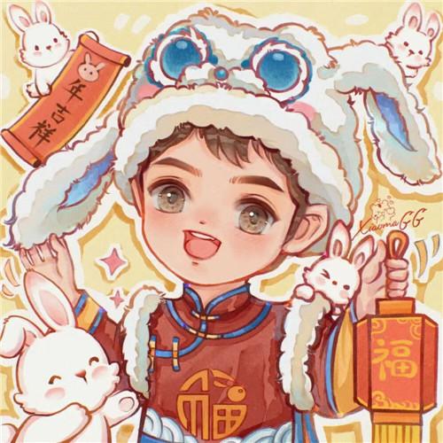 2024年兔年新年情侣头像 喜庆好看的新年情头2024