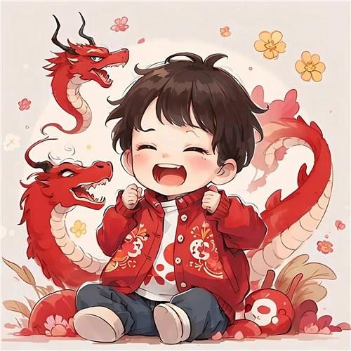 新年头像2024龙年男生可爱图片