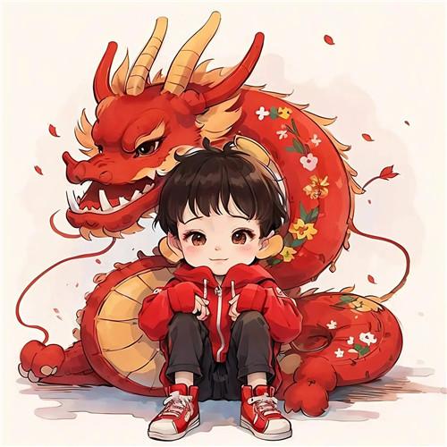 新年头像2024龙年男生可爱图片