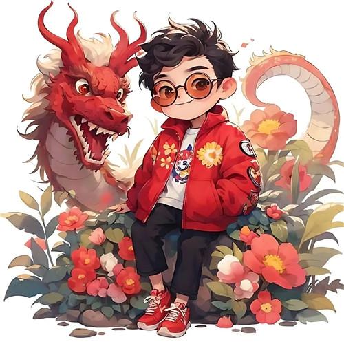 新年头像2024龙年男生可爱图片