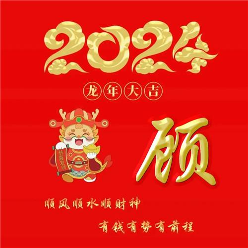 2024年龙年大吉好运喜庆专属姓氏微信头像