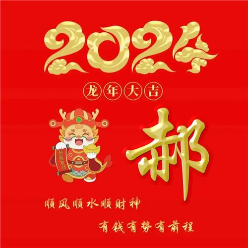 2024年龙年大吉好运喜庆专属姓氏微信头像