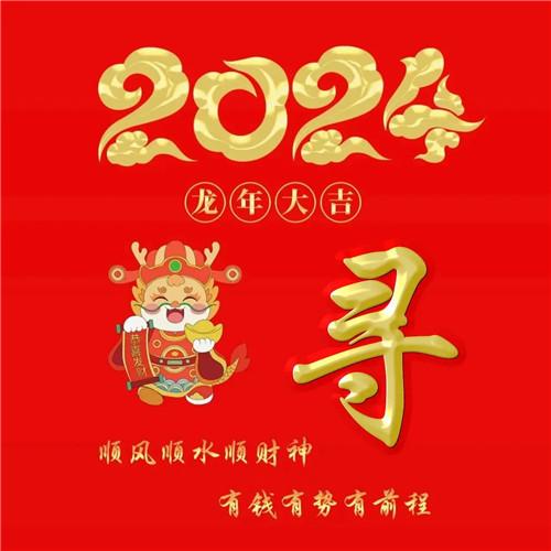 2024年龙年大吉好运喜庆专属姓氏微信头像