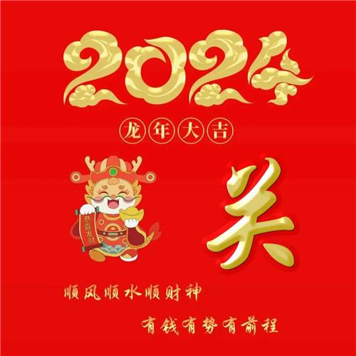 2024年龙年大吉好运喜庆专属姓氏微信头像