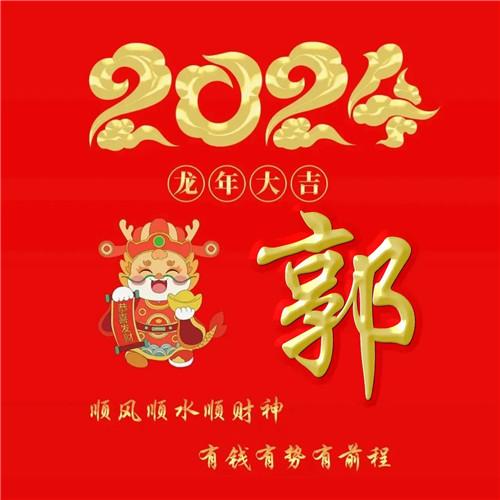 2024年龙年大吉好运喜庆专属姓氏微信头像