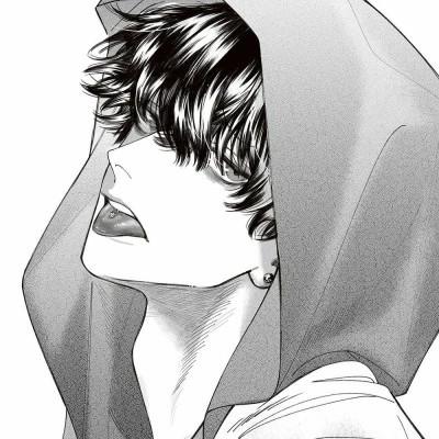 黑白动漫男头，高清图片免费下载