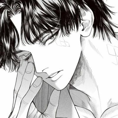 黑白动漫男头，高清图片免费下载