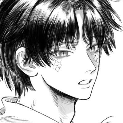 黑白动漫男头，高清图片免费下载