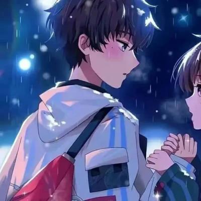 二次元动漫情侣头像图片，梦幻场景，甜蜜爆表！