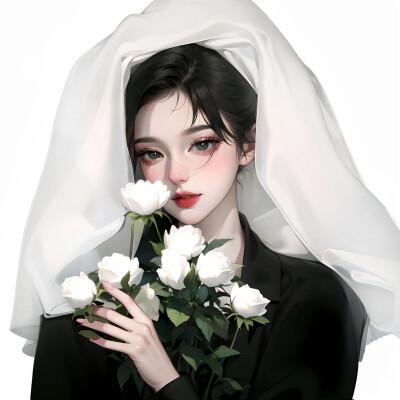 ai绘制的女生头像真人图片2024