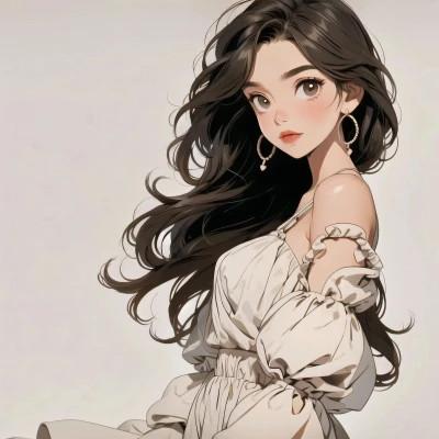 ai绘制的女生头像真人图片2024