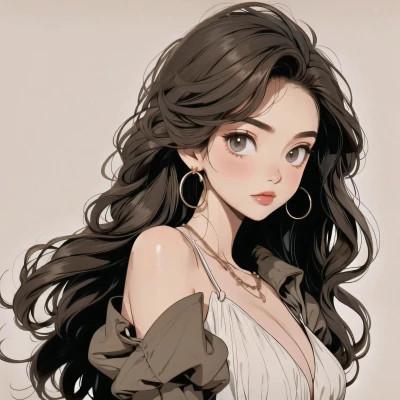 ai绘制的女生头像真人图片2024
