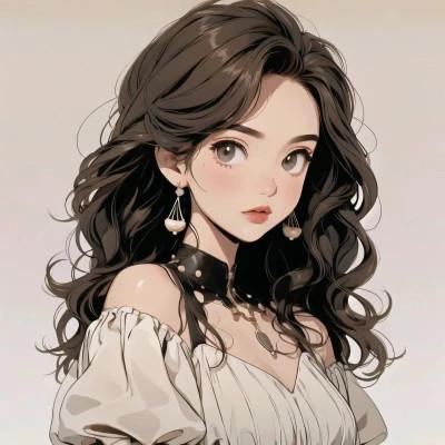 ai绘制的女生头像真人图片2024