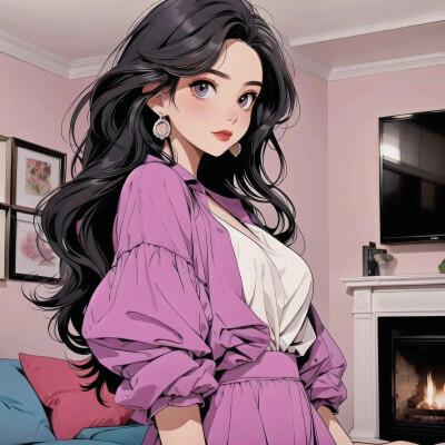 ai绘制的女生头像真人图片2024