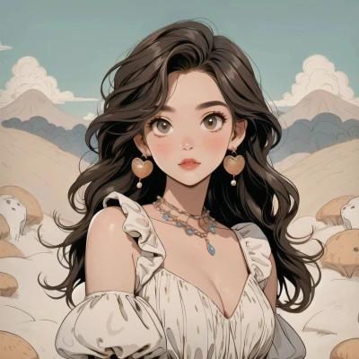 ai绘制的女生头像真人图片2024