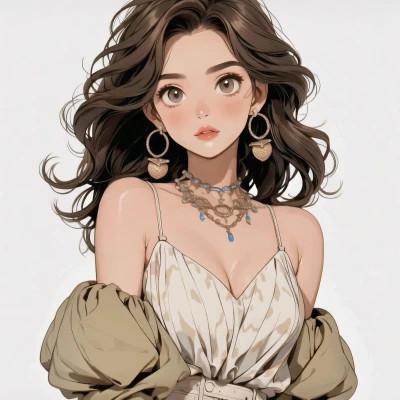 ai绘制的女生头像真人图片2024