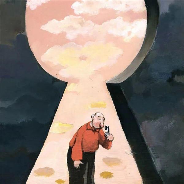 讽刺又治愈的插画头像图片，成年人不可言说的心酸