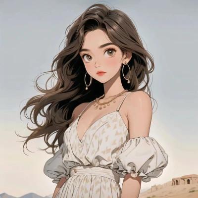 ai绘制的女生头像真人图片2024