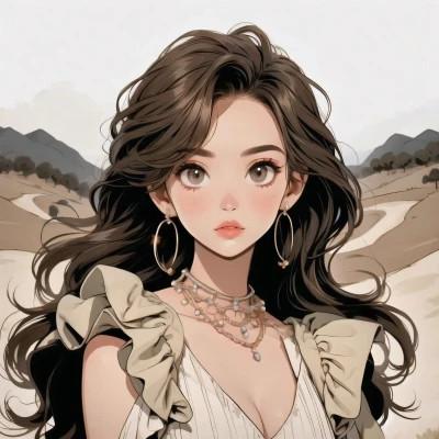 ai绘制的女生头像真人图片2024