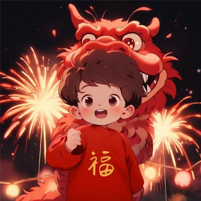 精选喜庆龙年一男一女情侣头像，速来领取！