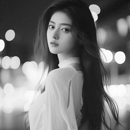2024年最火的高清头像女黑白图片