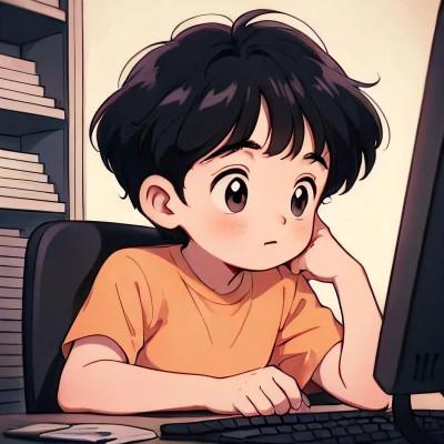 一男一女动漫情侣头像图片努力工作