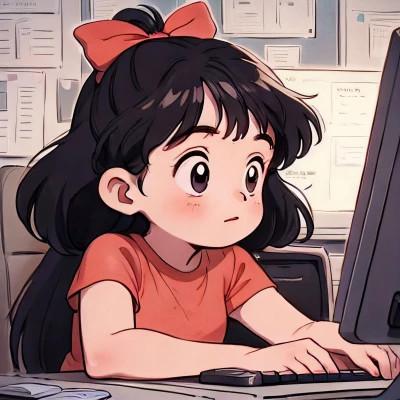 一男一女动漫情侣头像图片努力工作