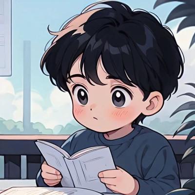 读书的情头动漫图片