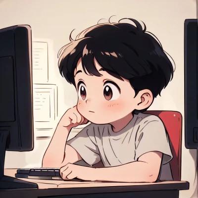 一男一女动漫情侣头像图片努力工作
