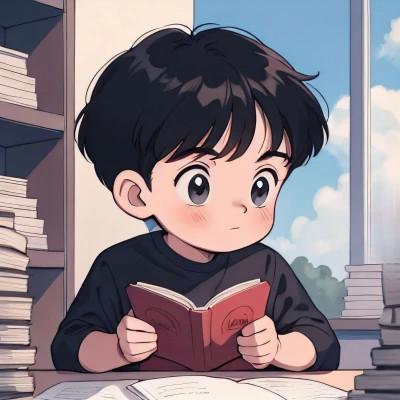 读书的情头动漫图片