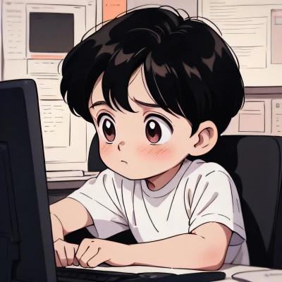 一男一女动漫情侣头像图片努力工作