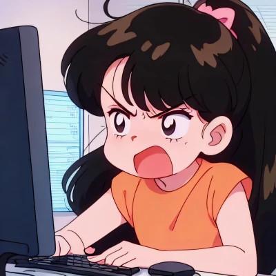 一男一女动漫情侣头像图片努力工作