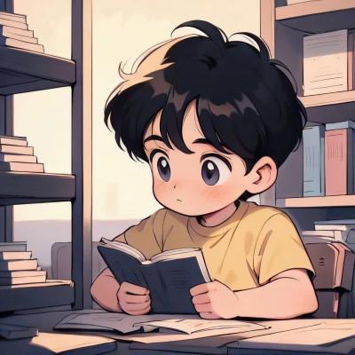 读书的情头动漫图片