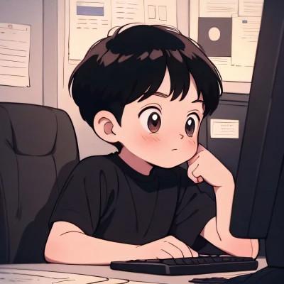 一男一女动漫情侣头像图片努力工作