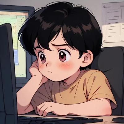 一男一女动漫情侣头像图片努力工作