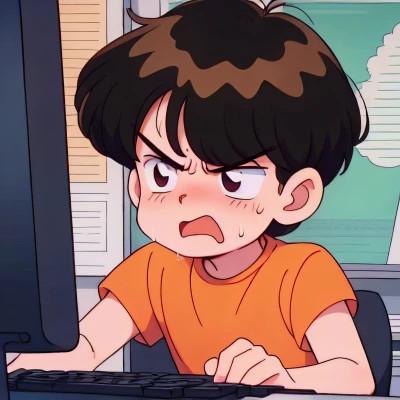 一男一女动漫情侣头像图片努力工作
