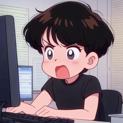 一男一女动漫情侣头像图片努力工作