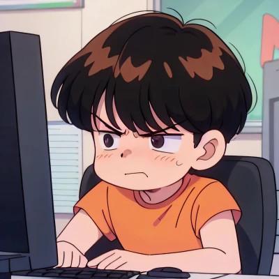 一男一女动漫情侣头像图片努力工作