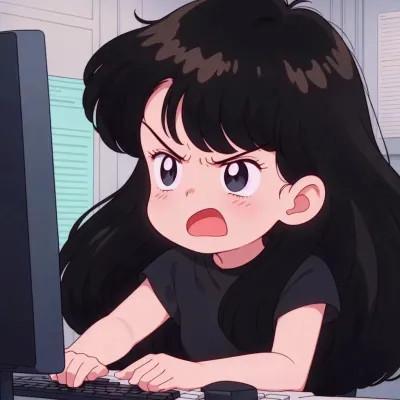 一男一女动漫情侣头像图片努力工作