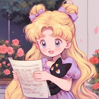 粉色可爱女生动漫头像图片，让你秒变甜美少女！